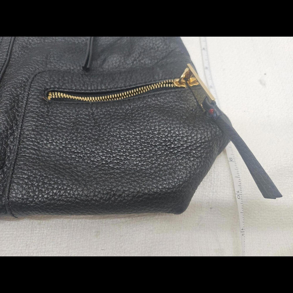 Vintage Tommy Hilfiger Black Leather Hand Bag Shoulder Bag Purse - Picture 3 of 9